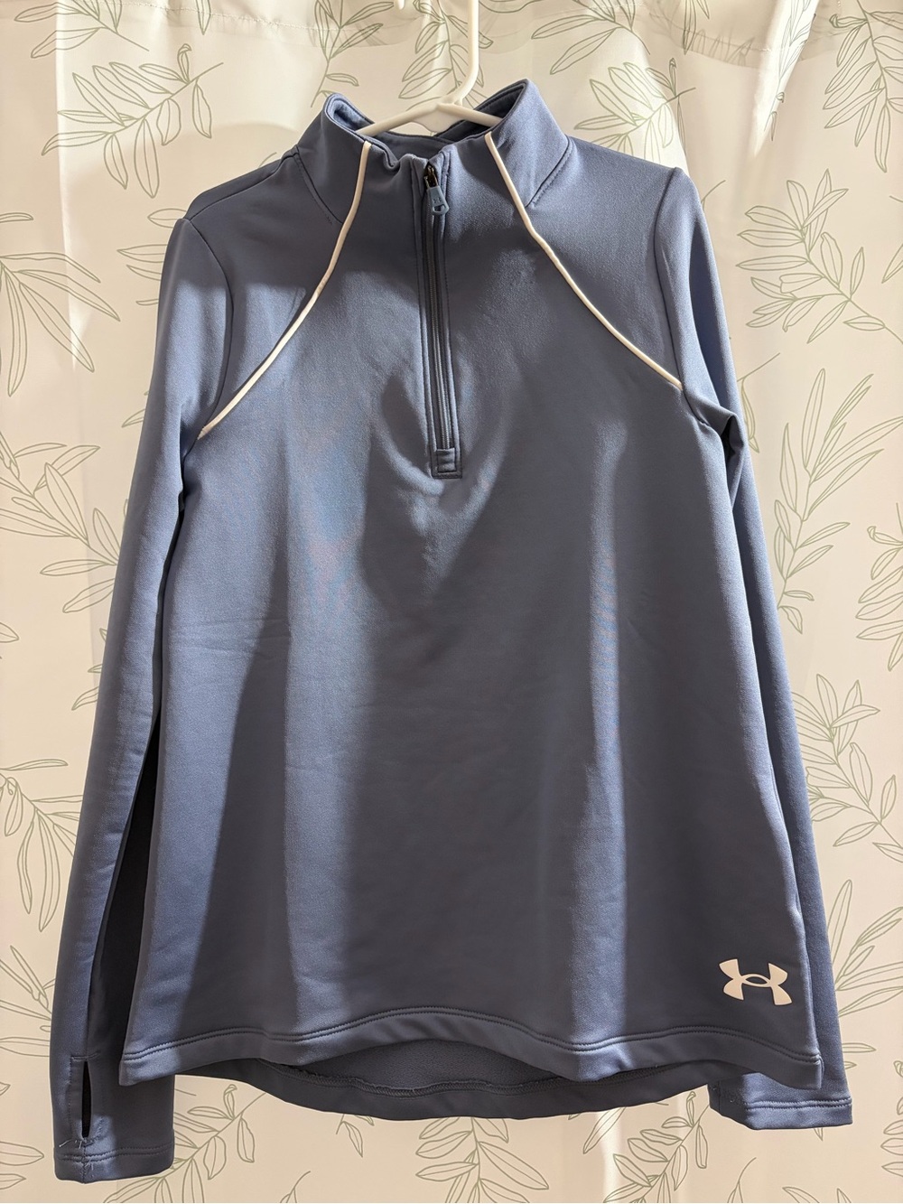 Under Armour Girl Slate Blue Long-Sleeve Swim Coverup Top
